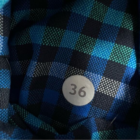 Lululemon Men's Blue Checkered Plaid Print Casual Shorts Blue Size 36 - Picture 6 of 8